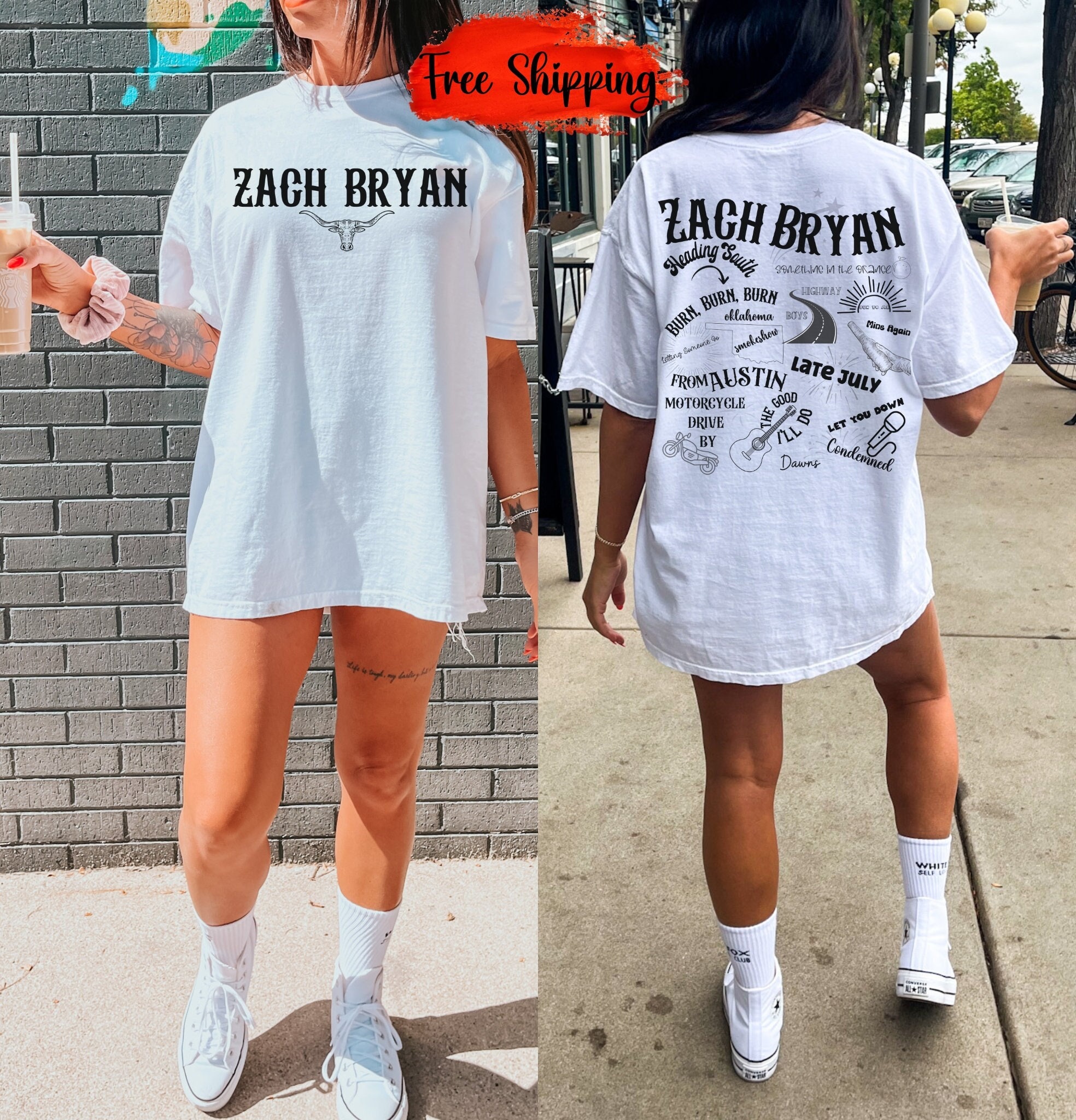 Country Western Concert Zach Bryan Music Tour Merch T Shirt