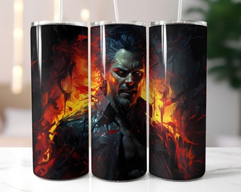 Vampire Halloween 20 oz Tumbler Wrap Design - Seamless Vampire Sublimation Tumbler Wrap - Straight & Tapered PNG - Skinny Tumbler