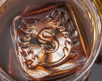 Custom Business Logo Ice Cube Stamp: Brass Stamp for Cocktails, Bartenders Gifts