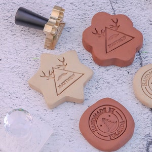 $6/mo - Finance Custom Pottery Stamps for Clay Personalized Pottery Tool  Kit Stamp with Own Design Signature Letters Gift for Potters DIY Lovers-1