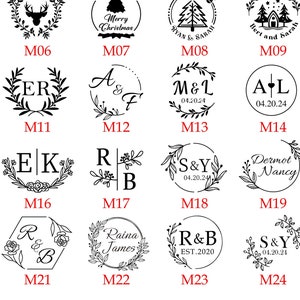 Gepersonaliseerde lakzegelkit voor huwelijksuitnodiging, eerste lakzegelstempel op maat voor cadeau, lakzegelstempel, aangepaste naam lakstempel