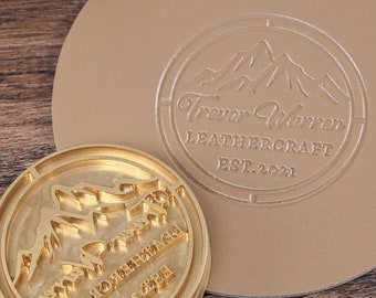 Custom Logo Brand Brass Stamp: Personalized Leather Branding Iron, Gift For Leather Craftsman