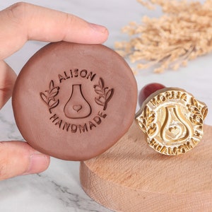 Clay Stamp For Pottery, Custom Pottery Stamp, Stamps For Pottery, Ceramic Stamp, Personalized Brass Pottery Stamp, Gift For Potters