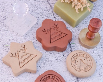 Personalized Pottery Stamp for Clay: Custom Ceramic & Soap Stamp