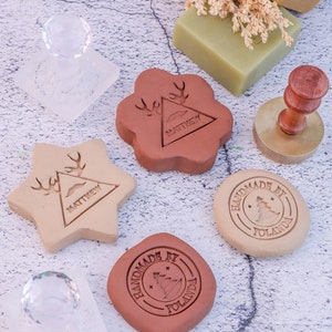 Personalized Pottery Stamp for Clay, Christmas Stamp for Pottery Gifts, Custom Stamp for Pottery, Ceramic Stamp Custom, Brass Stamp for Soap