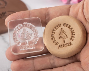 Aangepaste aardewerkstempel, gepersonaliseerde kleistempel, acrylkeramische gereedschappen