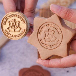 Sello de cerámica personalizado, sello de cerámica de latón personalizado, sellos de nombre personalizados para arcilla, herramientas de cerámica, sello de arcilla personalizado, regalos para la madre
