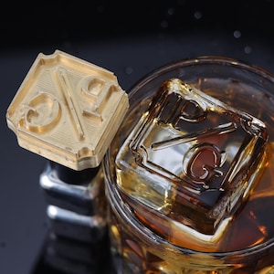 Sello de cobre para cubitos de hielo, sello de cubitos de hielo personalizado para empresas, regalo para barman, sello de hielo personalizado, sello de latón para cubitos de hielo