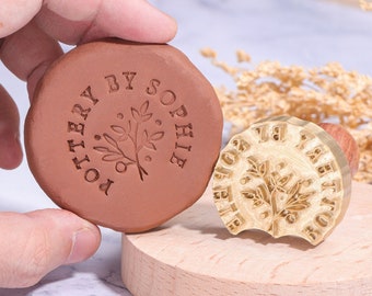 Personalized Brass Pottery Stamp: Custom Ceramic Clay Signature Stamp