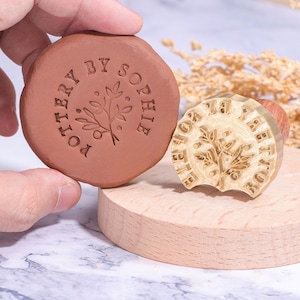 Timbro in ceramica personalizzato, timbro in ottone personalizzato per ceramica, timbro in ceramica con iniziale