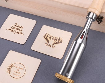 Temperature Adjustable Electric Branding Iron: Custom Wood Leather Logo