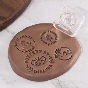 Timbro in ceramica personalizzato, timbri in argilla per ceramica, timbro in ceramica per argilla, timbro in argilla personalizzato