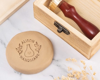 Custom Brass Clay Stamp: Personalized Pottery Tools, Soap Stamp