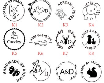 Custom Pet stamps, Custom Animal Stamp, Personalized Clay Stamp, Custom Pottery Stamp, Custom Logo Stamp, Stamp For Soap, Gift For Potters