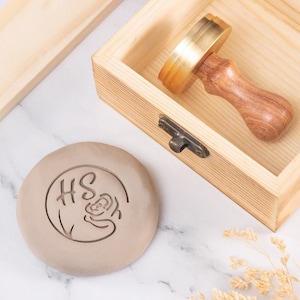 Timbri in ceramica personalizzati, timbro in argilla polimerica, timbro in ceramica, regalo di compleanno per ceramisti, regalo per lei