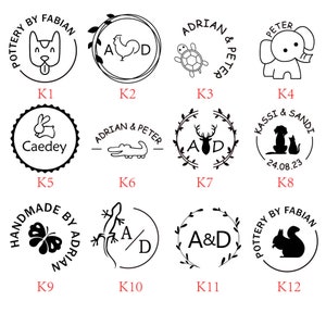 Timbri personalizzati per animali, timbri personalizzati per animali, timbri personalizzati in argilla, timbri personalizzati per ceramica, timbri con logo personalizzato, timbri per sapone, regali per ceramisti