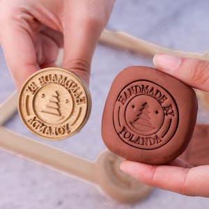Timbro personalizzato in argilla per logo aziendale, timbro in ceramica personalizzato, timbro in ottone per ceramica personalizzato, timbro in ceramica per argilla, regalo per lei