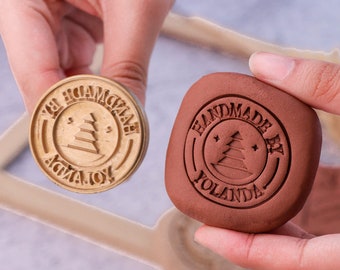 Custom Clay Signature stamp for Business Logo: Personalized Brass Pottery Stamp