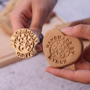 Sello de arcilla con inicial personalizado, sello de latón personalizado para arcilla, sello de arcilla polimérica, sello de cerámica personalizado, sello de cerámica, regalos para alfareros