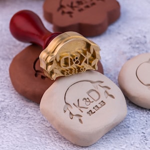Timbro personalizzato per ceramica, timbro in ottone con firma personalizzata per ceramica, timbro in ceramica con iniziale, timbro in argilla personalizzato, regalo per ceramisti