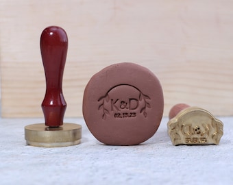 Custom Pottery Stamp: Personalized Ceramic Clay Stamp, Gift for Potters