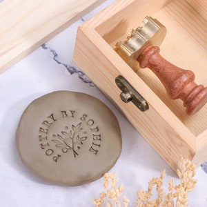Timbro in ceramica personalizzato, timbro in ottone personalizzato per ceramica, timbro in ceramica con iniziale