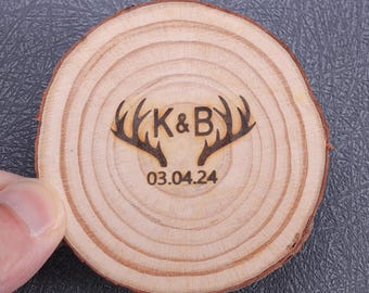 Antler Design Branding Iron: Rustic Wedding Wood Brand