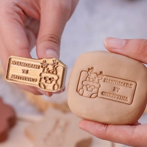 Sello de cerámica de latón personalizado para regalo del Día de la Madre, herramientas de cerámica, sello de arcilla de latón personalizado, sello de cerámica personalizado, sellos de arcilla con letras personalizados
