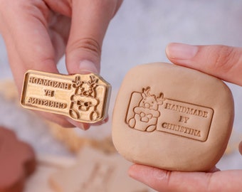 Custom Brass Pottery Stamp: Personalized Letter Clay Stamper