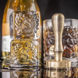Timbro per cubetti di ghiaccio al whisky, timbro personalizzato per cubetti di ghiaccio per aziende
