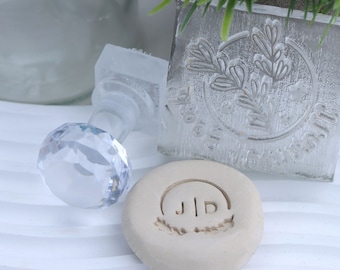 Custom Pottery Stamp: Acrylic Clay & Soap Stamp, Gifts for Soapmakers/Pottery Makers