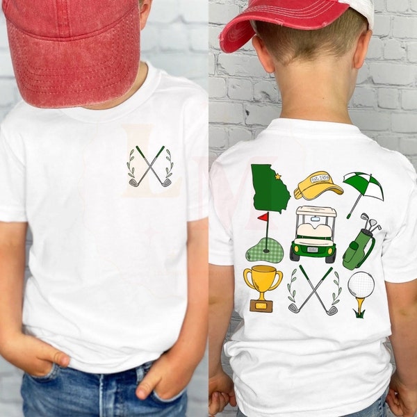 Boys Masters Golf Graphic Tee, Golfing Graphic Tee for April Golf Tournament, Boys Graphic Tee for Golfing, Golfing Masters Graphic Tee Kids