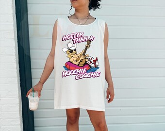 Hotter Than a Hoochie Coochie Comfort Colors Tank Top, Summer Tank Top, Summer Graphic Tank Top, Chattahoochie Graphic Tank Top