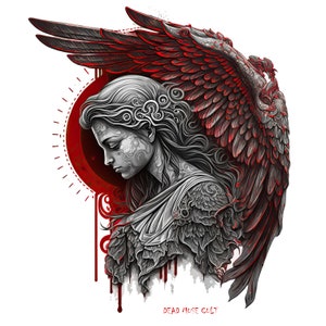 fallen angel tattoo drawing