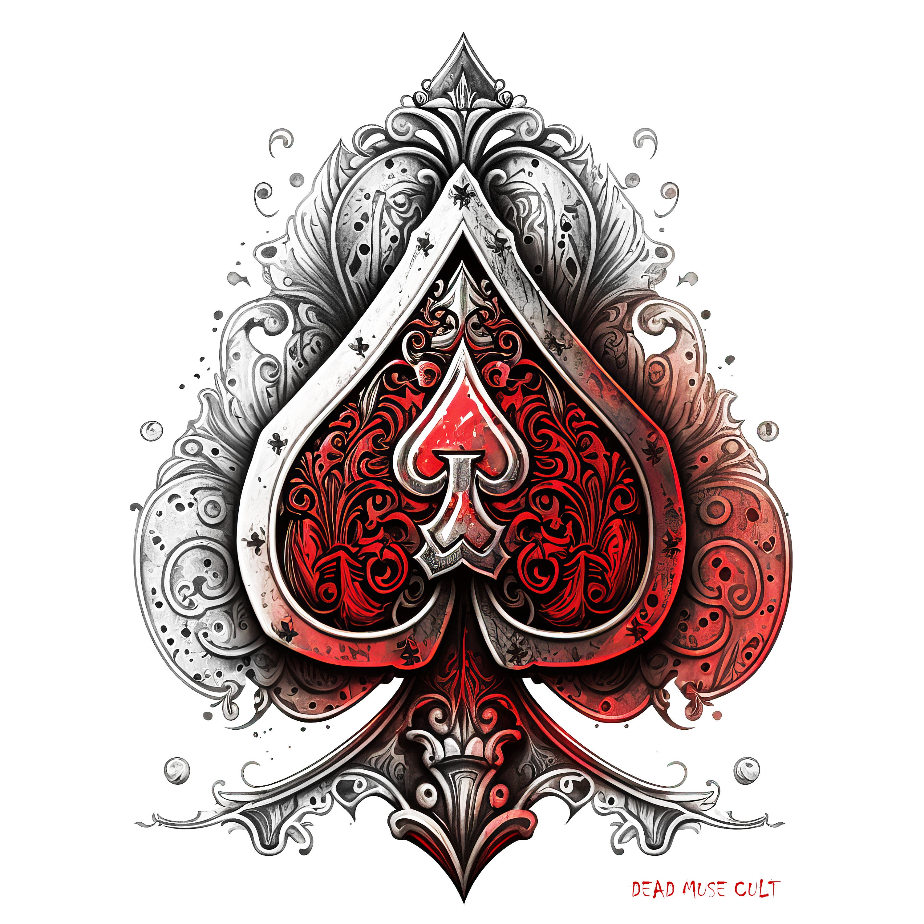 Spade 20  Ace tattoo, Ace of spades tattoo, Playing cards art