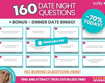 160 Date Night Questions To Keep Things Fun and Interesting: Fun Couple's Conversation Starter (Printable PDF)