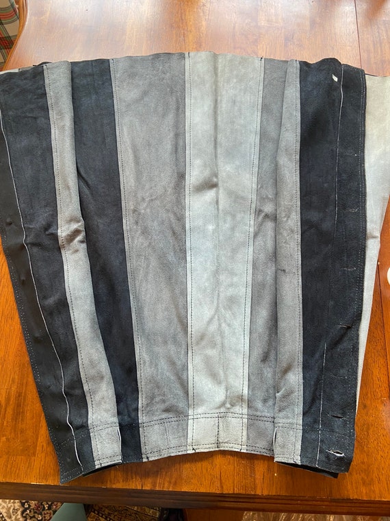 Vintage suede leather skirt