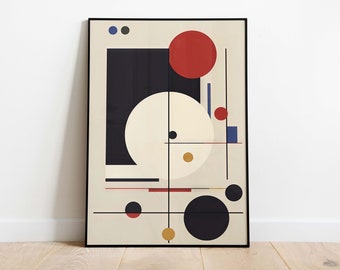 Bauhaus Style Inspired Digital Poster Download - Minimalist Wall Art - Etsy