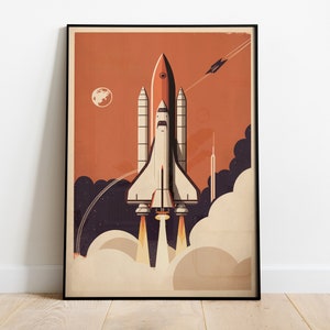 Retro Style Rocket Science Poster Digital Download – Vintage Space Art ...