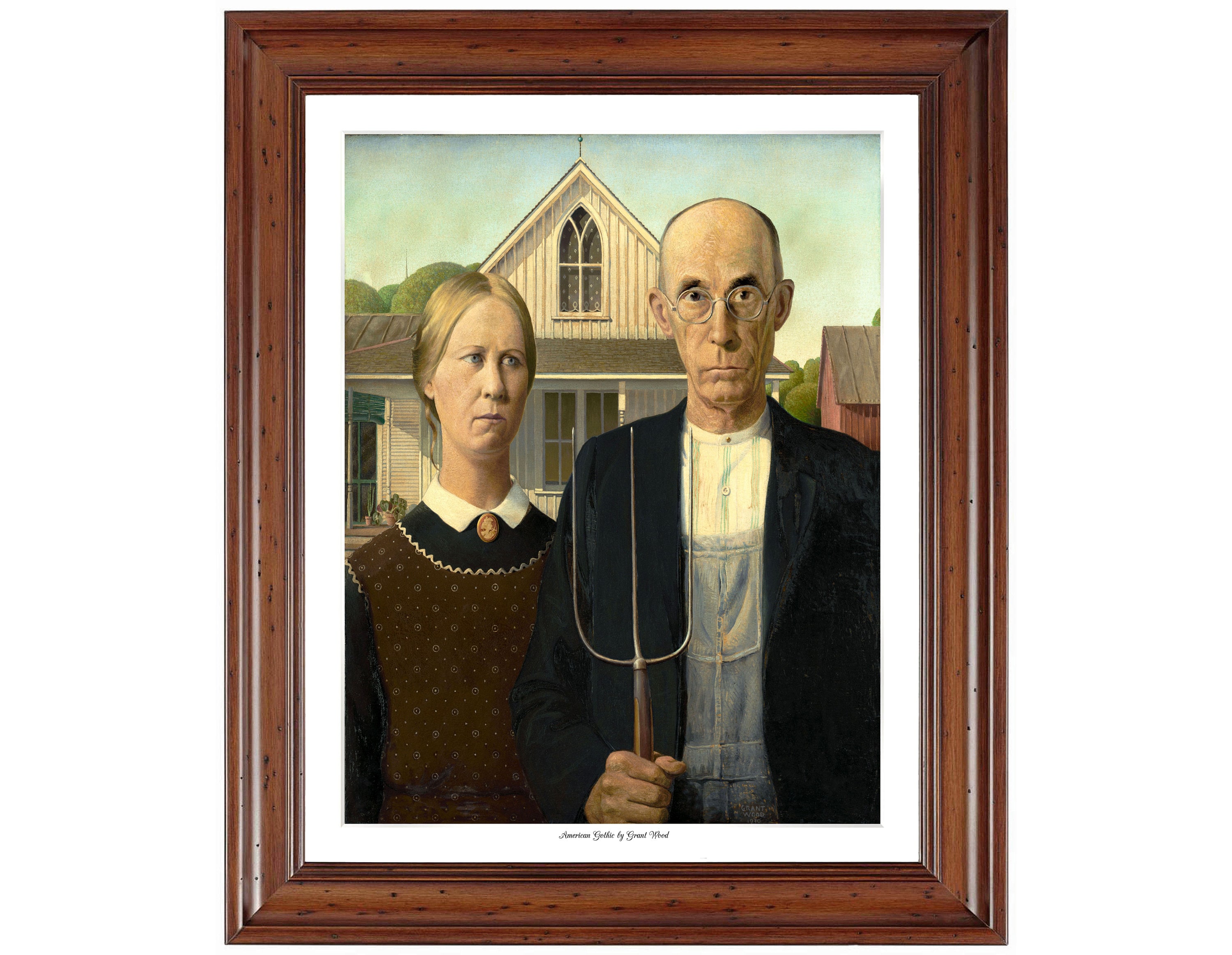 American Gothic by Grant Wood; 18x24
