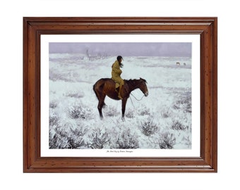 The Herd Boy by Frederic Remington; 18x24" ready-to-frame print (picture frame not included)