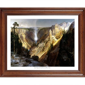 Grand Canyon of the Yellowstone by Thomas Moran; 18x24&quot; ready-to-frame print (picture frame not included)