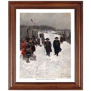 Washington and Von Steuben at Valley Forge by Howard Pyle; 18x24&quot; ready-to-frame print (picture frame not included)