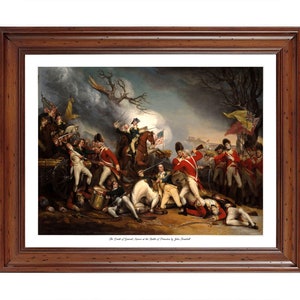 The Death of General Mercer at the Battle of Princeton by John Trumbull; 18x24&quot; ready-to-frame print (picture frame not included)