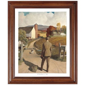 The Homecoming by N. C. Wyeth; 18x24&quot; ready-to-frame print (picture frame not included)