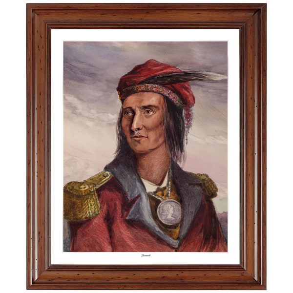 Tecumseh; 18x24" ready-to-frame print (picture frame not included)