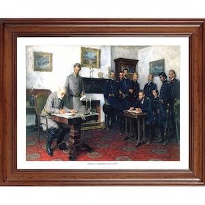 Surrender at Appomattox; 18x24&quot; ready-to-frame print (picture frame not included)