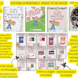Modifiable/imprimable Si vous offrez un biscuit à une mariée, cadeau de future mariée, cadeau de modèle de livre, cadeau de douche nuptiale, cadeau de fiançailles, cadeau pour la mariée