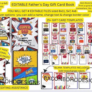 druckbares Geschenk zum Vatertag, Last-Minute-Vatertagsgeschenk, einzigartiges Geschenk für Papa, sofortiger Download, Geschenkkartenbuch, durchdachtes Geschenk, bearbeitbar