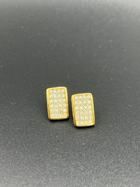 Gorgeous Vintage Signed 1982 Givenchy Stud Clear … - image 1